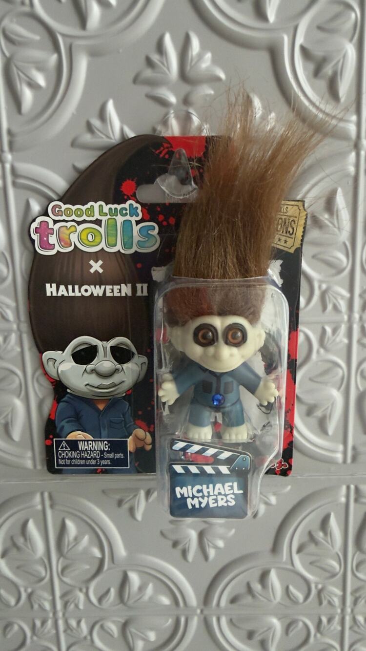 Good Luck Trolls x Halloween II Michael Myers Movie Icons Figure NEW
